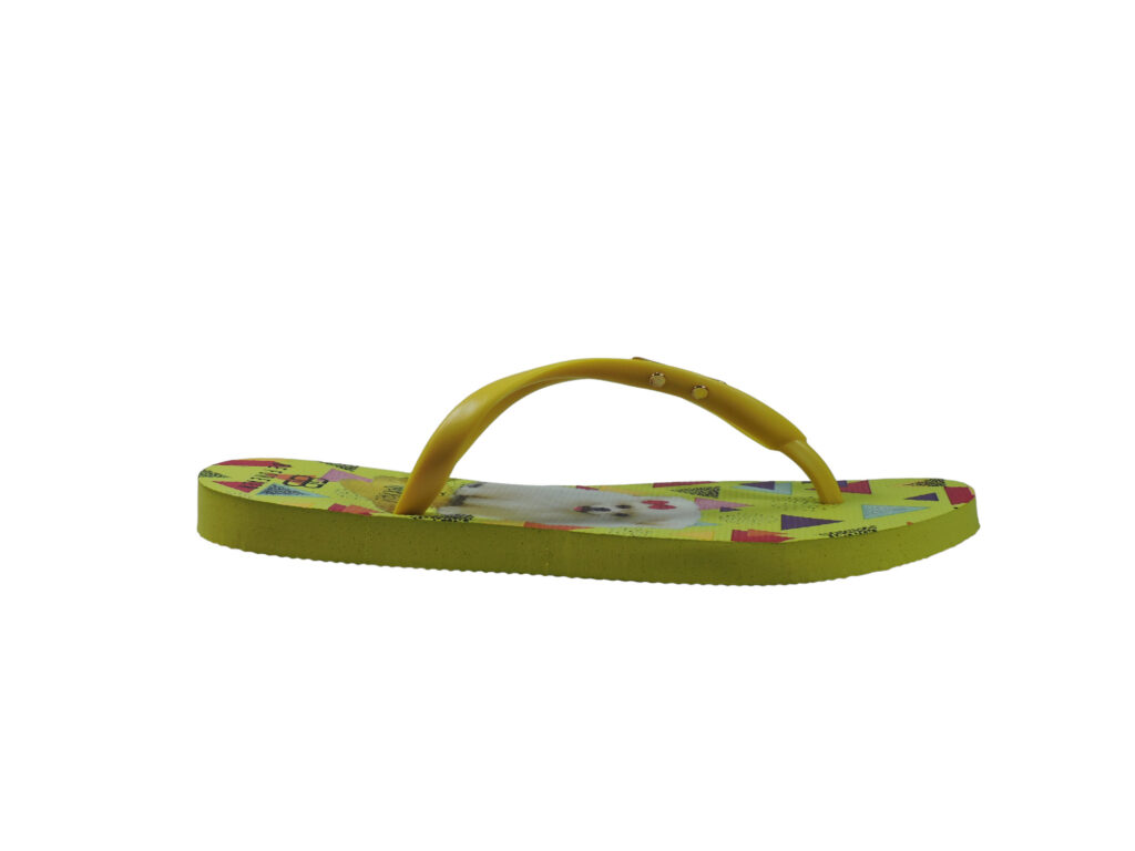 Chinelo antiderrapante lulu Amarelo Be forever rafitthy confortavel estampado