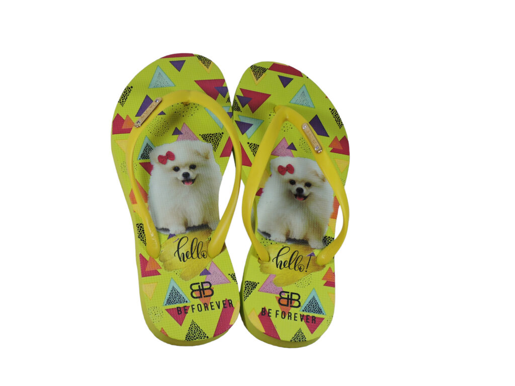 Chinelo antiderrapante lulu Amarelo Be forever rafitthy confortavel estampado