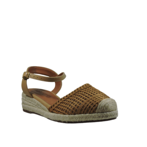 Sandália Espadrille Anabela Tramada Ester Valentina Flats Bege